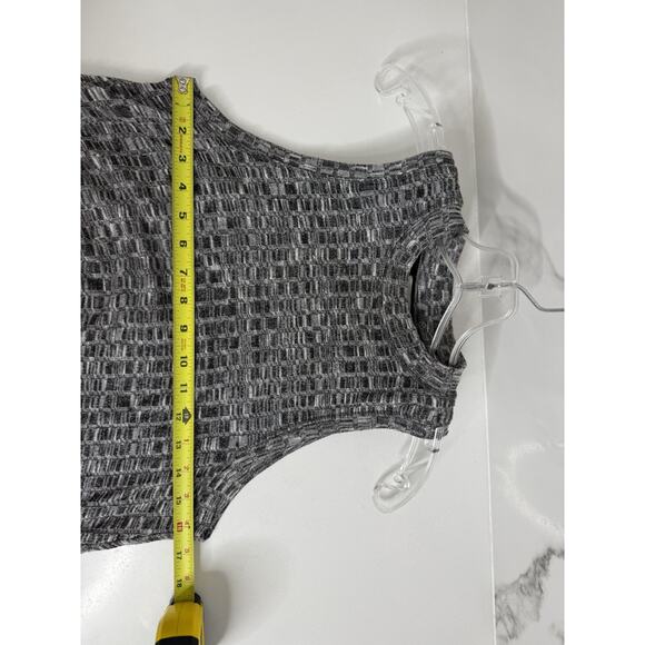 Maeve Emerson Swing Dress Size Large Anthropologie Black Space Dye Ribbed Jersey - Picture 12 of 12